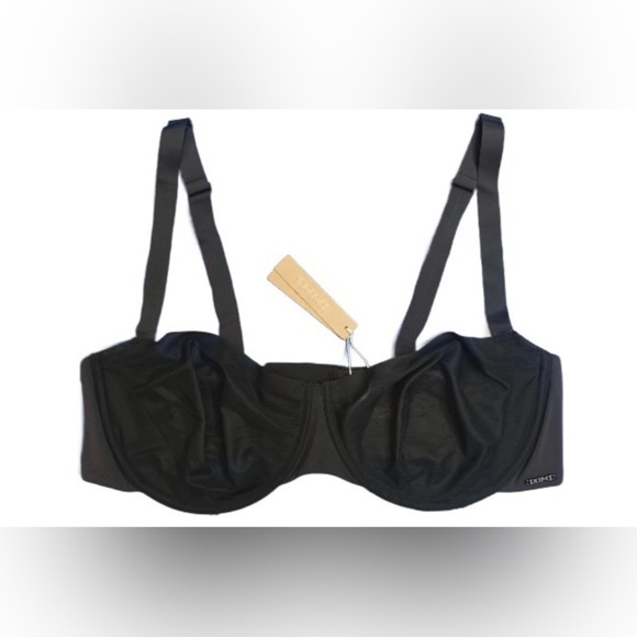 Skims No Show Molded Unlined Balconette Bra Onyx Size 42D NWT - Picture 1 of 8